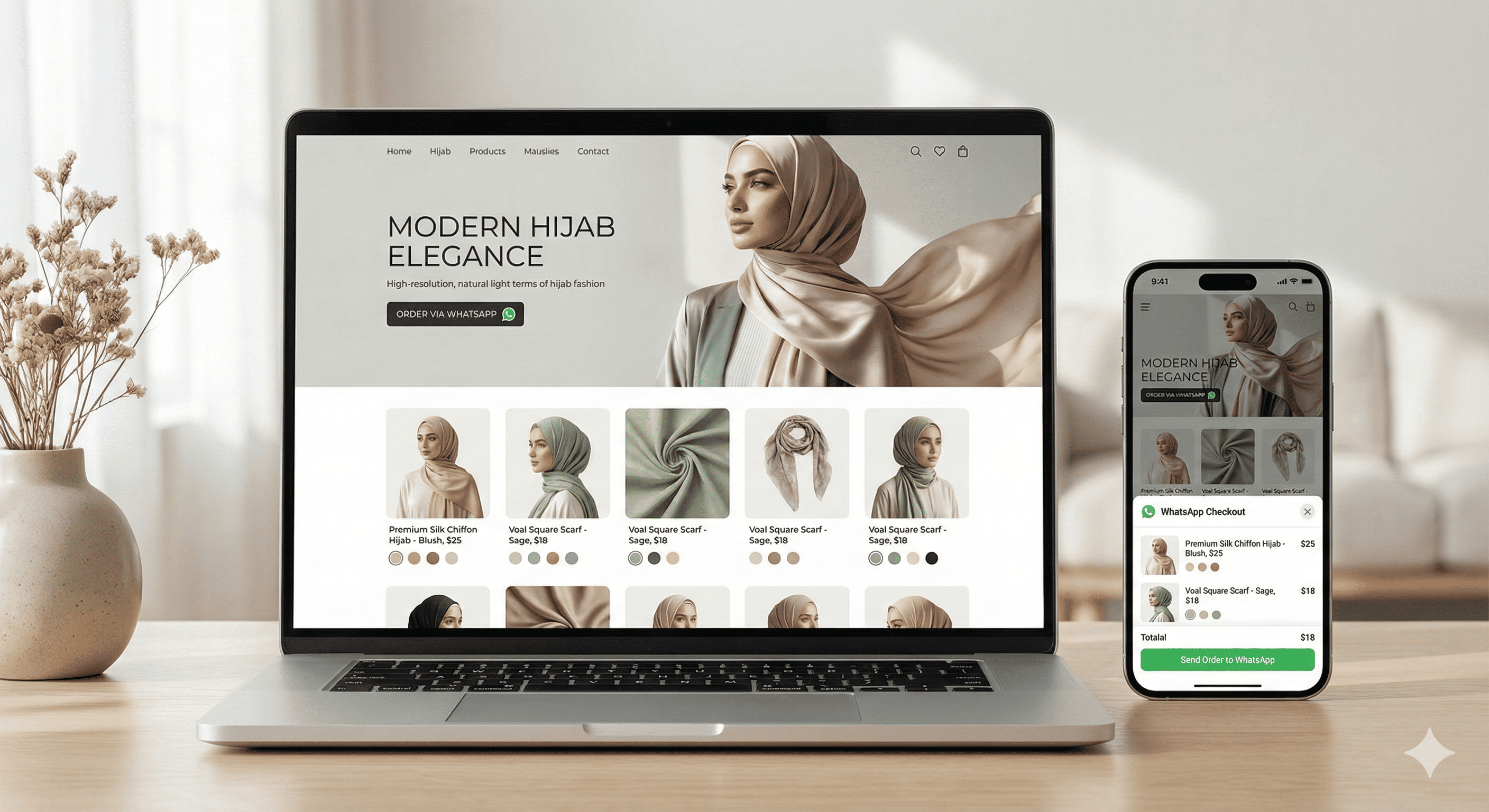 Desain Website Toko Online Hijab